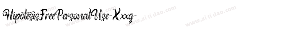 HipotesisFreePersonalUse-Xxxg字体转换