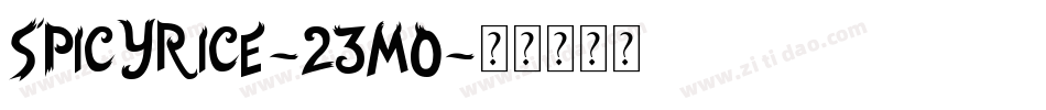 SpicyRice-23Mo字体转换