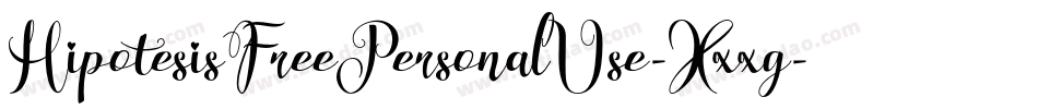 HipotesisFreePersonalUse-Xxxg字体转换