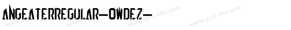 AngeaterRegular-0WdEz字体转换