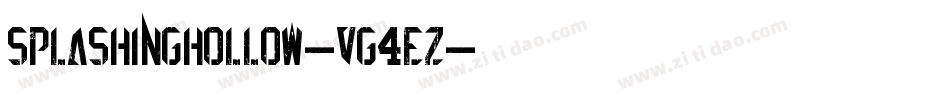 SplashingHollow-VG4Ez字体转换
