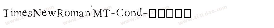 TimesNewRomanMT-Cond字体转换