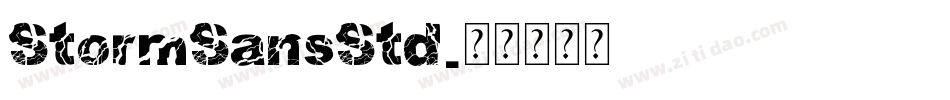 StormSansStd字体转换