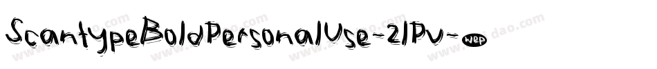 ScantypeBoldPersonalUse-2lPv字体转换