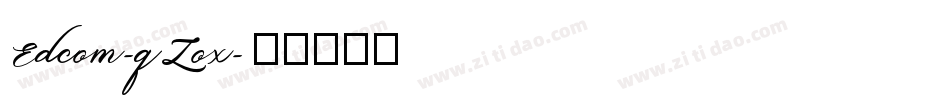 Edcom-qZox字体转换