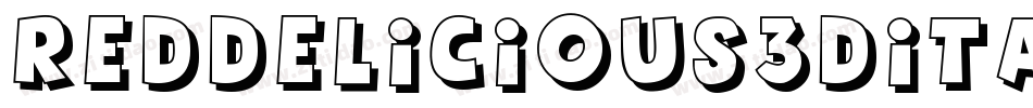 RedDelicious3DItalic-7xL4字体转换