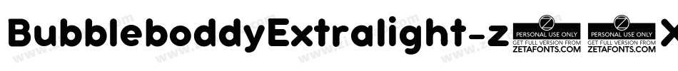 BubbleboddyExtralight-z54X字体转换