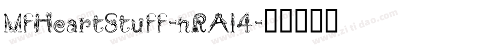 MfHeartStuff-nRA14字体转换