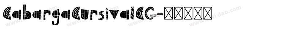 CabargaCursivaICG字体转换