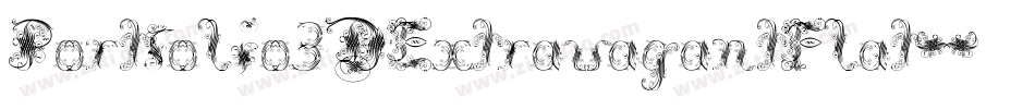 Portfolio3DExtravagantFlat字体转换