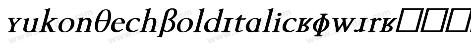 YukonTechBoldItalic-Pw9r字体转换