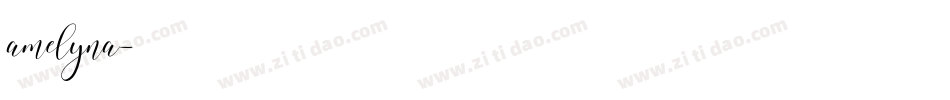 amelyna字体转换