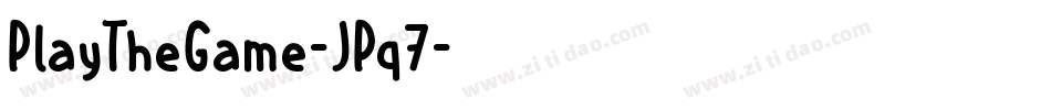 PlayTheGame-JPq7字体转换