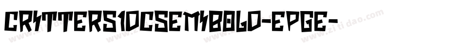Critters1dcSemibold-epge字体转换