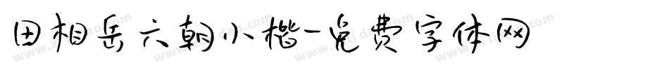 田相岳六朝小楷字体转换