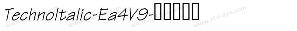 TechnoItalic-Ea4V9字体转换