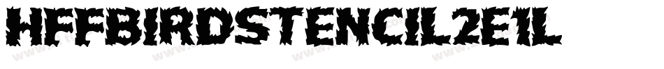 HffBirdStencil-2e1l字体转换