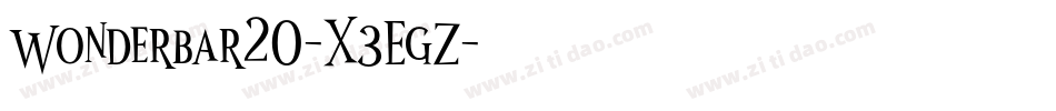 Wonderbar20-X3EgZ字体转换