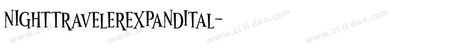 nighttravelerexpandital字体转换