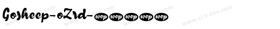 Gosheep-oZrd字体转换