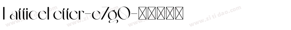 LatticeLetter-eZgO字体转换