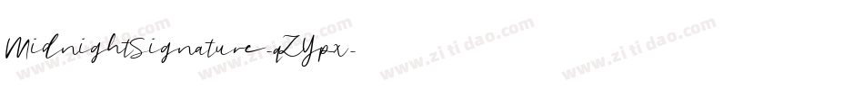 MidnightSignature-qZYpx字体转换