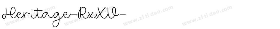 Heritage-RxXV字体转换