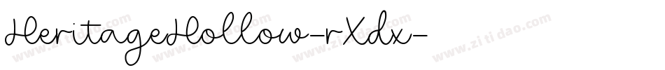 HeritageHollow-rXdx字体转换