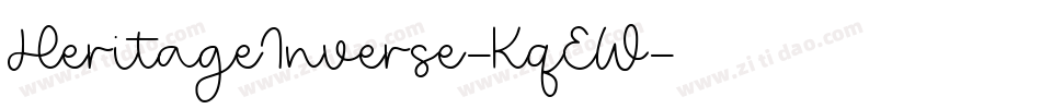 HeritageInverse-KqEW字体转换