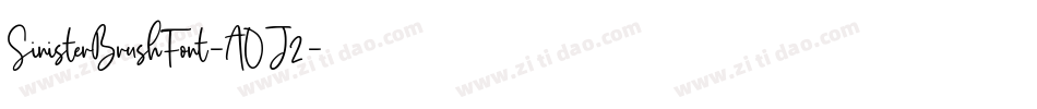 SinisterBrushFont-AOJ2字体转换
