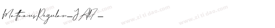 MattaausRegular-JAl7字体转换