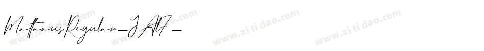 MattaausRegular-JAl7字体转换