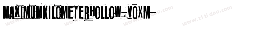 MaximumKilometerHollow-voXM字体转换