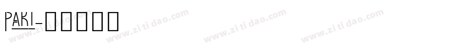 Paki字体转换