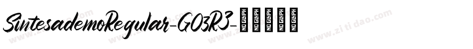 SintesademoRegular-GO3RZ字体转换