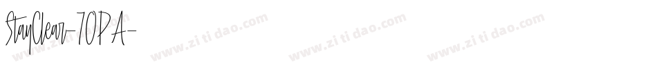 StayClear-7OPA字体转换