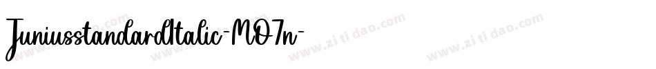 JuniusstandardItalic-MO7n字体转换