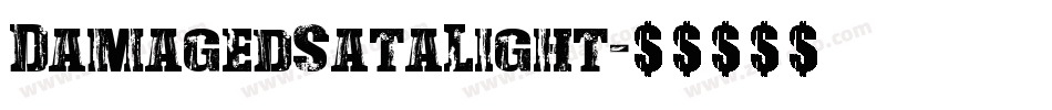 DamagedSataLight字体转换