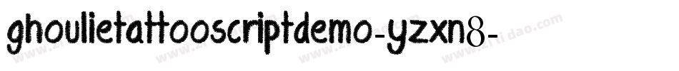 GhoulieTattooScriptDemo-YzXn8字体转换