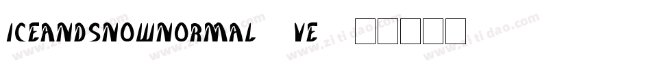 IceAndsnowNormal-2ve8字体转换