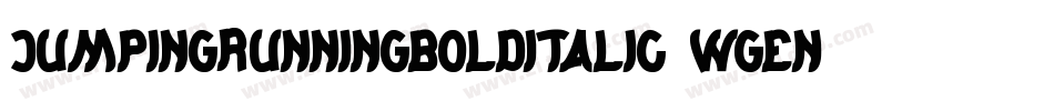 JumpingRunningBoldItalic-WGEn字体转换