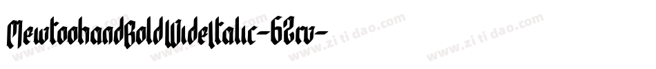 MewtoohandBoldWideItalic-62rv字体转换