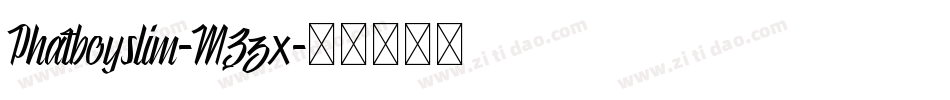 Phatboyslim-M3zx字体转换