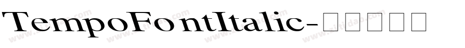 TempoFontItalic字体转换