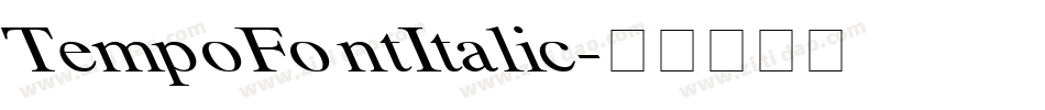TempoFontItalic字体转换