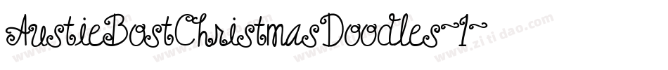 AustieBostChristmasDoodles-1字体转换