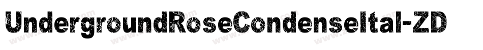 UndergroundRoseCondenseItal-ZDP3字体转换