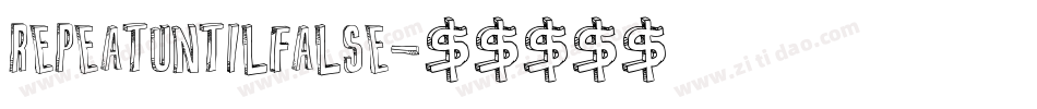 REPEATUNTILFALSE字体转换