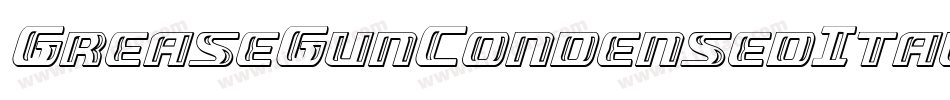 GreaseGunCondensedItalic-Y4r8字体转换