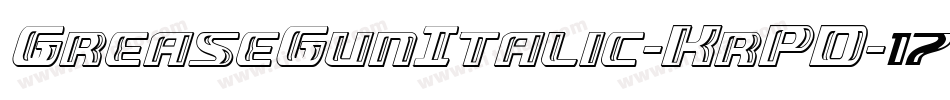 GreaseGunItalic-KrPD字体转换